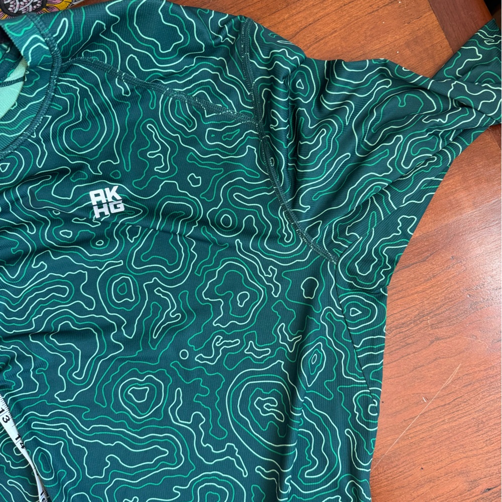NWOT Alaskan Hardgear by Duluth Teal Topographic Long-Sleeve Men’s M Shirt - Picture 5 of 10
